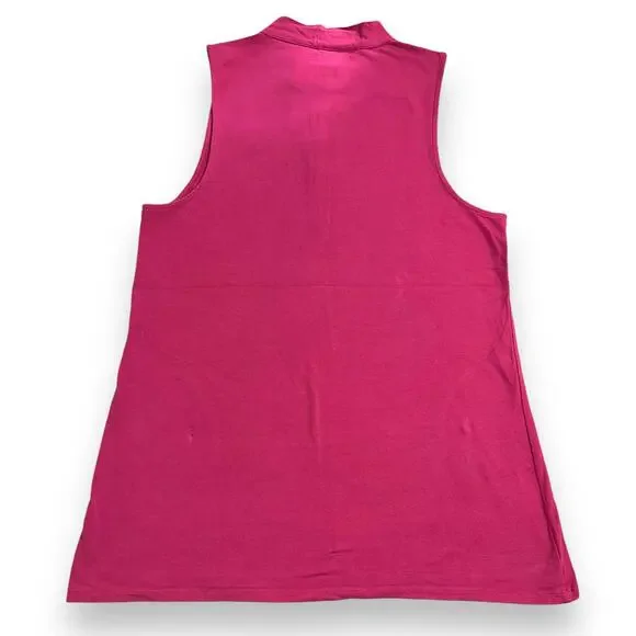 Torrid Womens Tank Top Quarter Zip High Collar Sleeveless Pullover Pink Size 3 - Picture 4 of 5